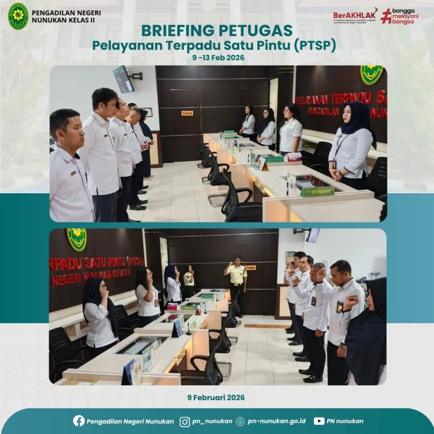 Nunukan - Briefing Petugas Pelayanan Terpadu Satu…