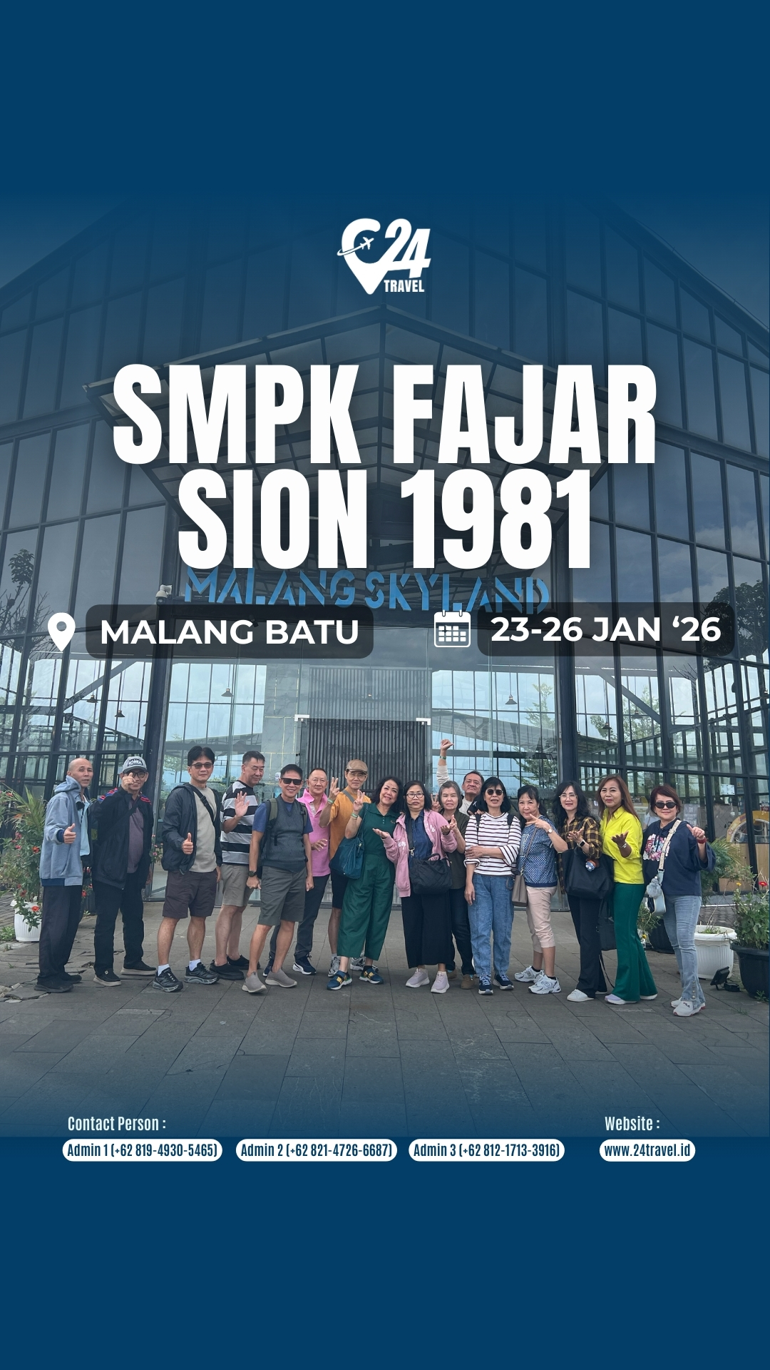 Perjalanan bareng sahabat selalu penuh tawa dan cerita kecil yang berharga.
Malang dan Batu menghadirkan suasana santai untuk menikmati hari tanpa terburu-buru.
Yuk, nikmati liburan bareng teman dengan itinerary yang nyaman dan seru.Info promo & konsultasi klik link bio 👉 @24travel.id#24travel #semuabisaliburan #paketwisatamalang #tourbatu