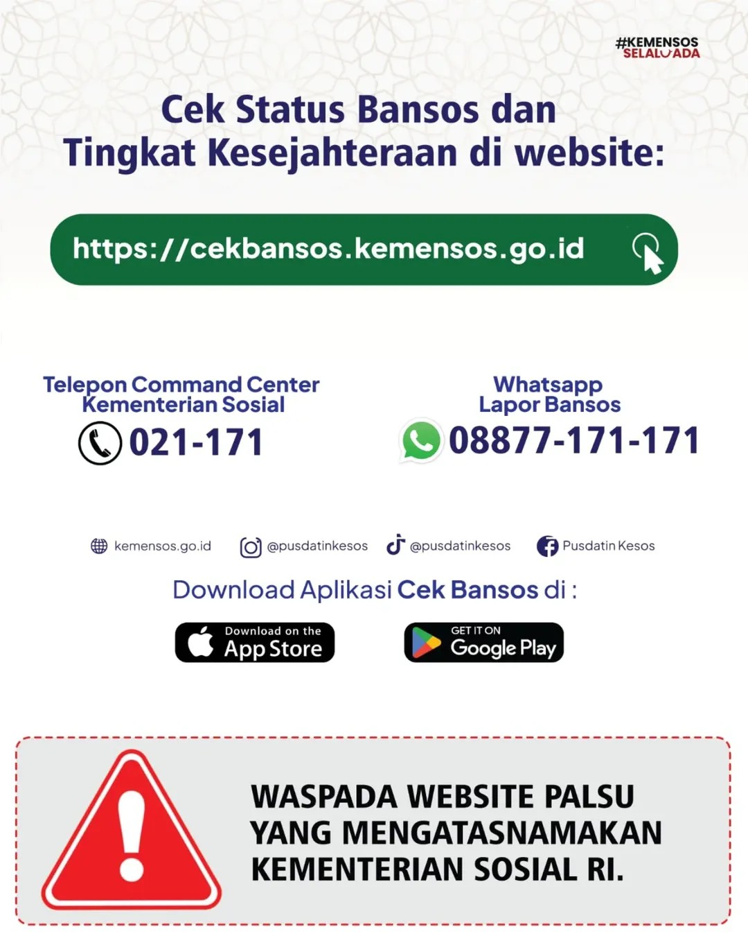 Info terbaru!
Bagi Peserta PBI JK yang kesejahteraannya telah meningkat ke desil 6-10
Tidak langsung dinonaktifkan. Tapi diberikan masa tenggang selama 90 hari
Manfaatkan masa tenggang untuk:
1. Beralih ke segmen mandiri jika sudah mampu, atau
2. Melakukan pembaruan DTSEN jika merasa desilnya tidak sesuai.
PBI JK hanya untuk keluarga tidak mampu pada desil 1-5. Mari dukung upaya bansos semakin tepat sasaran karena setiap ada satu bantuan yg dinikmati orang mampu disitu ada hak orang tidak mampu yang terampas.
Reposted from @pusdatinkesos