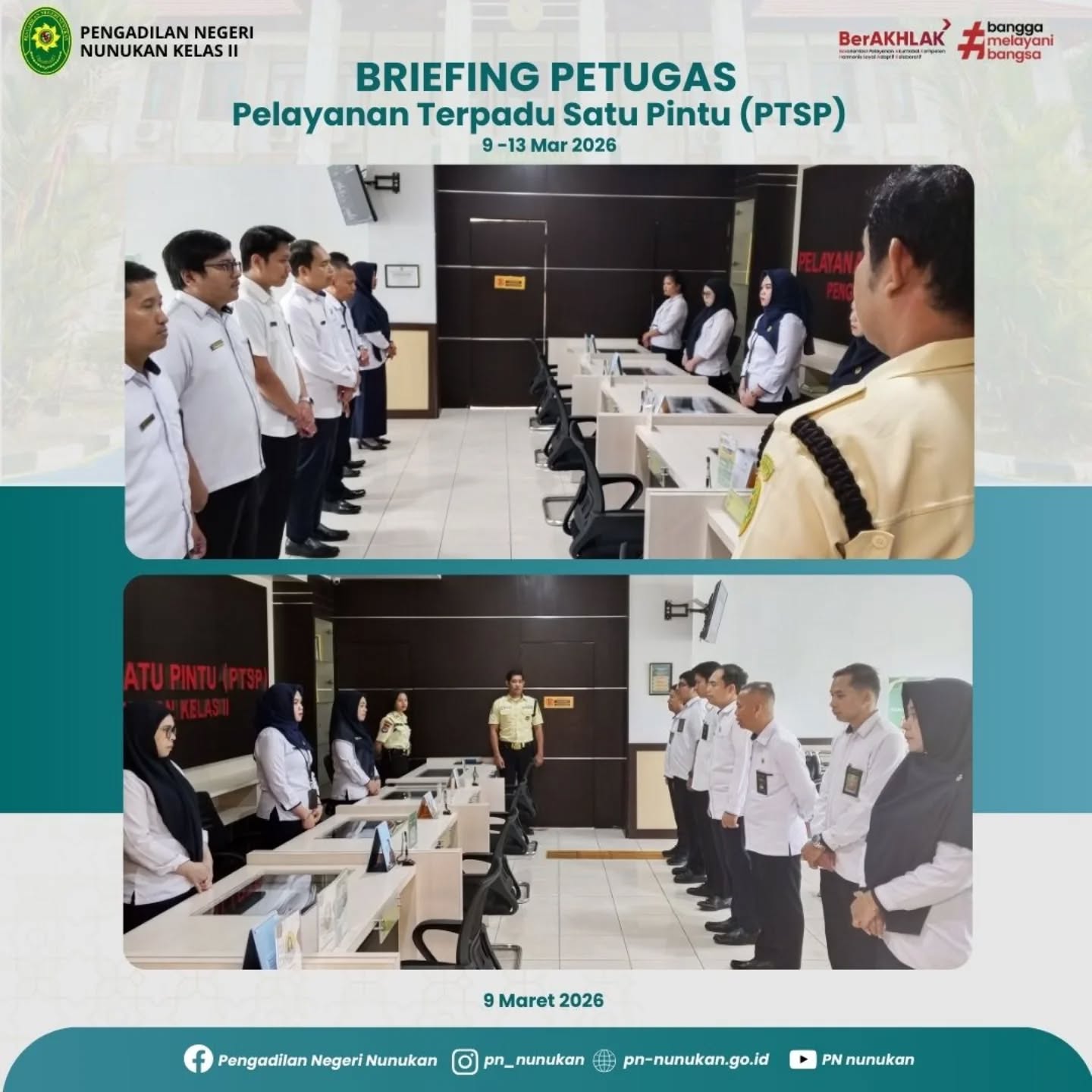 Nunukan - Briefing Petugas Pelayanan Terpadu Satu…
