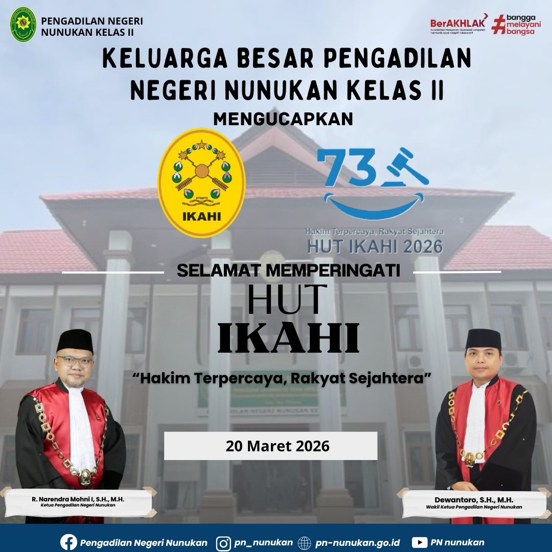 Keluarga Besar Pengadilan Negeri Nunukan, mengucap…
