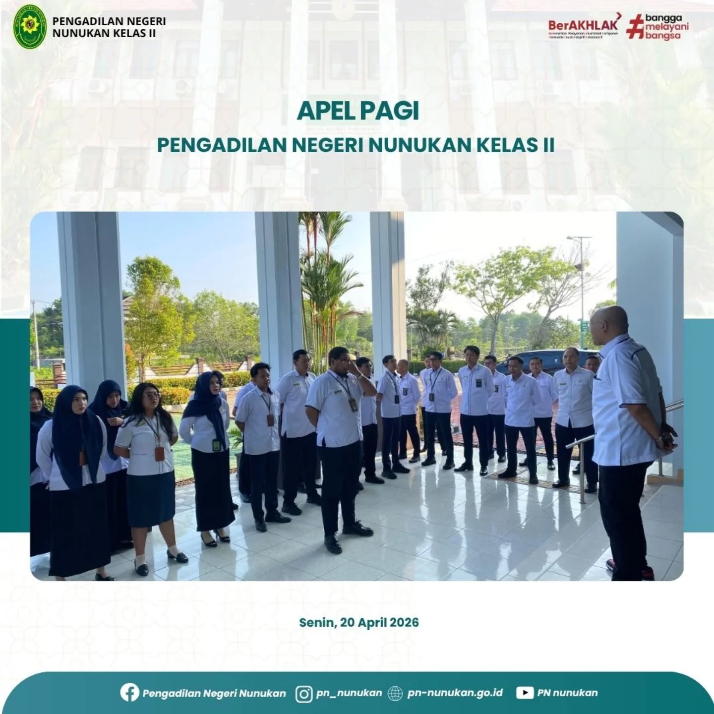 Senin, 20 April 2026 Bertempat di halaman kantor,…