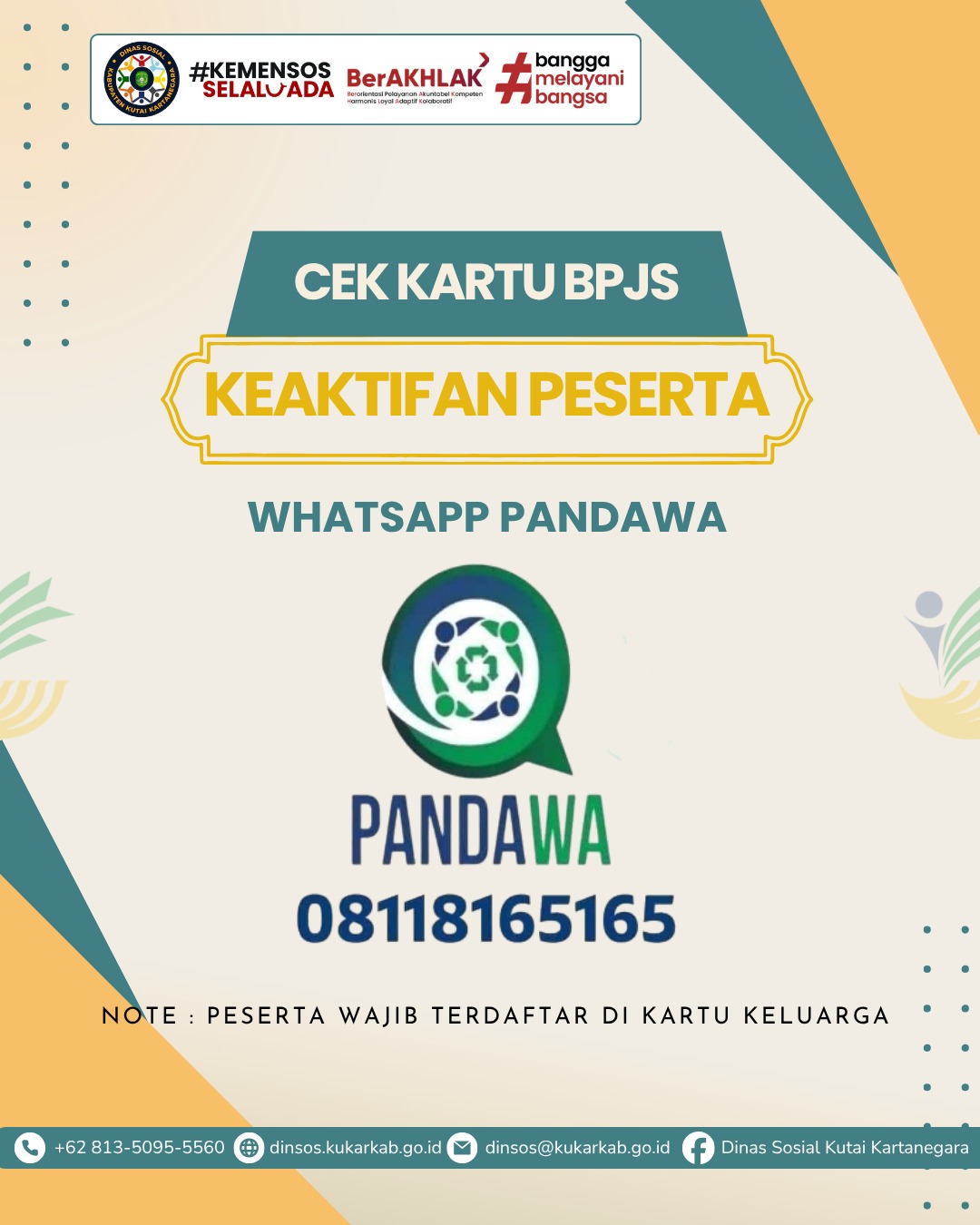📢 PENGUMUMAN JADWAL OPERASIONAL 📢
Sehubungan dengan memperingati Hari Kenaikan Yesus Kristus, pelayanan Reaktivasi PBI-JK akan libur pada:
🗓️ 14 - 15 Mei 2026
Kami akan membuka kembali pelayanan normal pada:
🗓️ Senin, 18 Mei 2026
⚠️ Catatan Penting:
Bagi pasien Rawat Darurat (IGD) dan Rawat Inap, pelayanan tetap berjalan 24 JAM tanpa libur. Kesehatan Anda adalah prioritas kami.
Selamat memperingati Hari Kenaikan Yesus Kristus bagi yang merayakan. Stay safe and healthy! ✨
