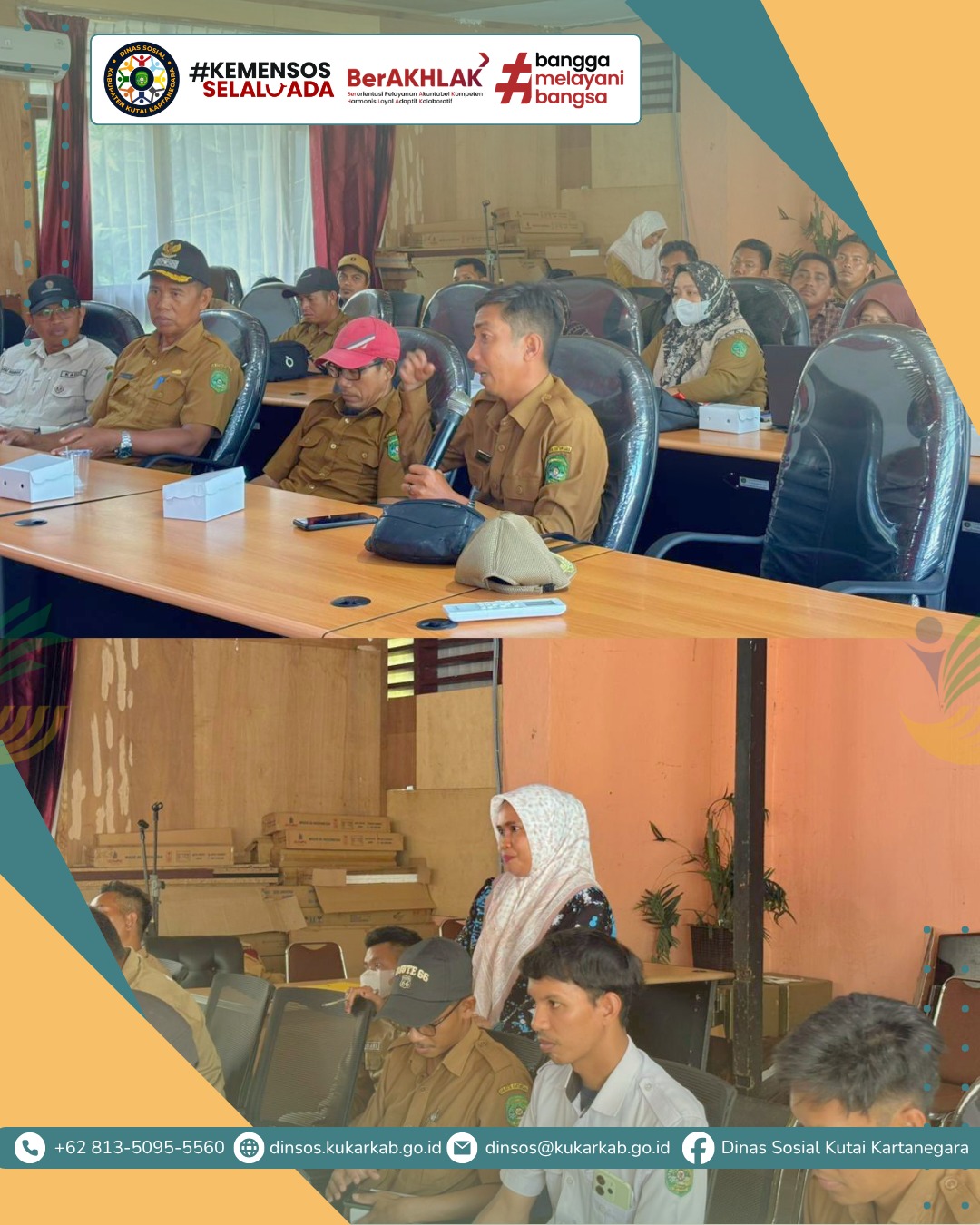 MUARA MUNTAI, 26 Mei 2026 – Dinas Sosial Kabupaten Kutai Kartanegara terus menunjukkan komitmennya dalam memeratakan perlindungan sosial hingga ke wilayah hulu kabupaten. Kali ini, perhatian serius diarahkan ke Kecamatan Muara Muntai, menyusul adanya penonaktifan 1.215 jiwa kepesertaan Penerima Bantuan Iuran Jaminan Kesehatan (PBI-JK) oleh pemerintah pusat.
.
.
.
.
.
Selengkapnya di : https://dinsos.kukarkab.go.id/index.php/2026/05/27/dinsos-kukar-jangkau-wilayah-hulu-1-215-jiwa-di-muara-muntai-jadi-sasaran-validasi-pbi-jk/
