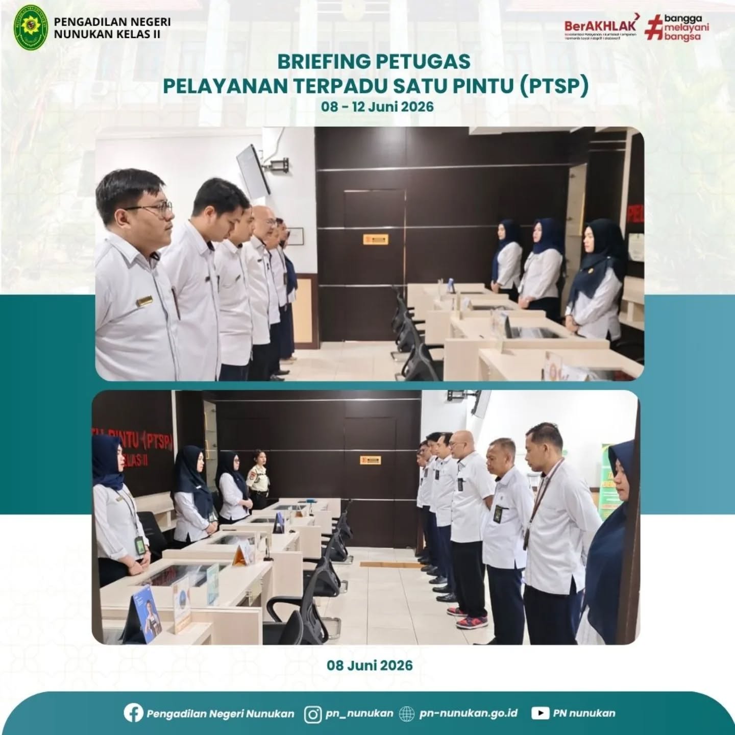 Nunukan - Briefing Petugas Pelayanan Terpadu Satu…