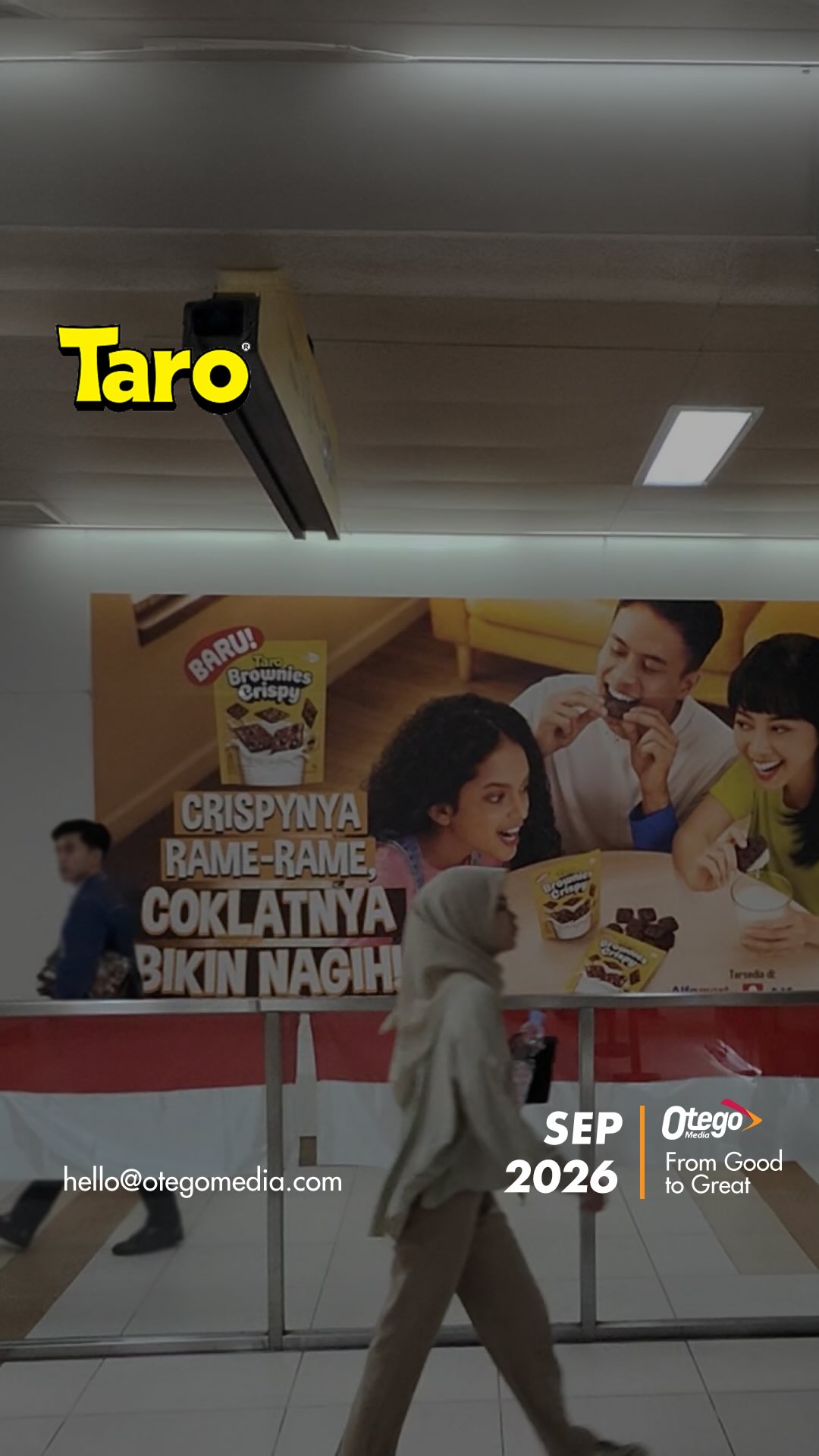 Ada yang baru, TARO Brownies Crispy!
Perpaduan rasa brownies dengan tekstur crispy yang bikin sekali gigit, langsung bikin pengen lagi.Siap cobain twist brownies yang satu ini? ๐คค
